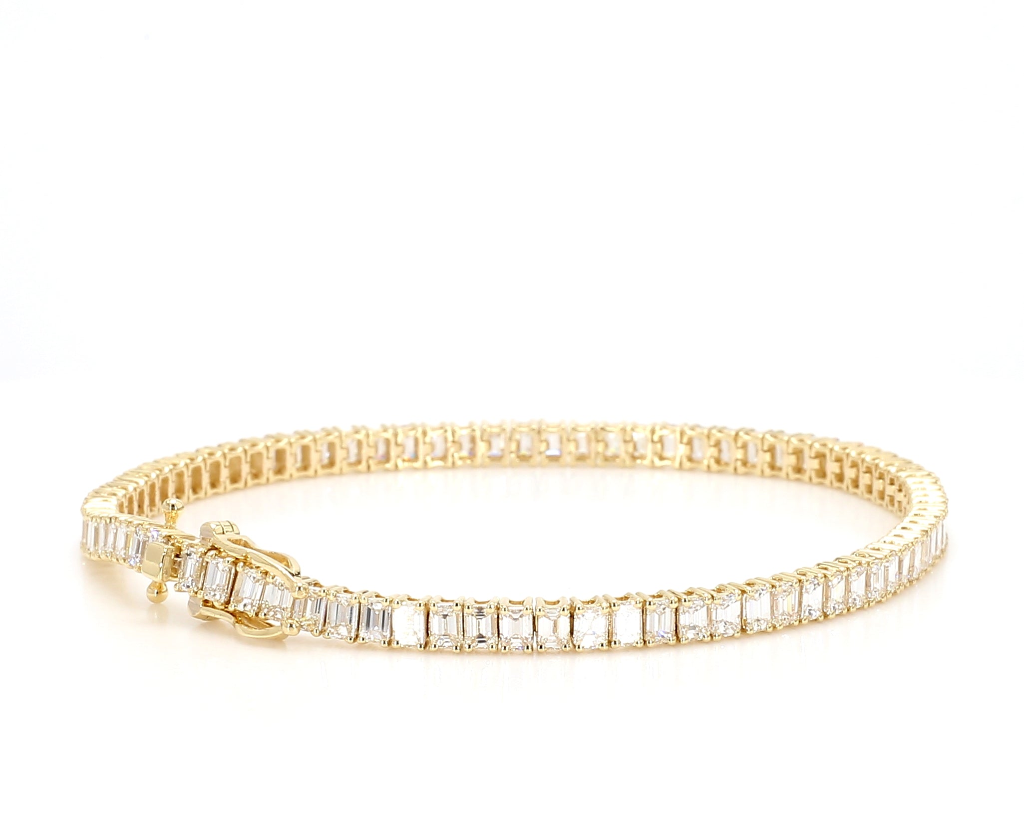 Natural White Emerald Diamond Bracelet