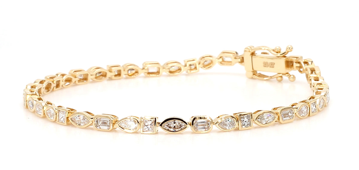 Natural White Emerald Diamond Bracelet