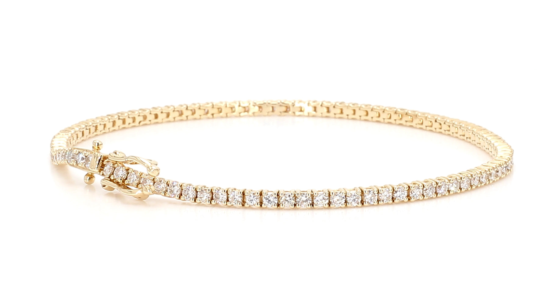 Natural White Round Diamond Bracelet