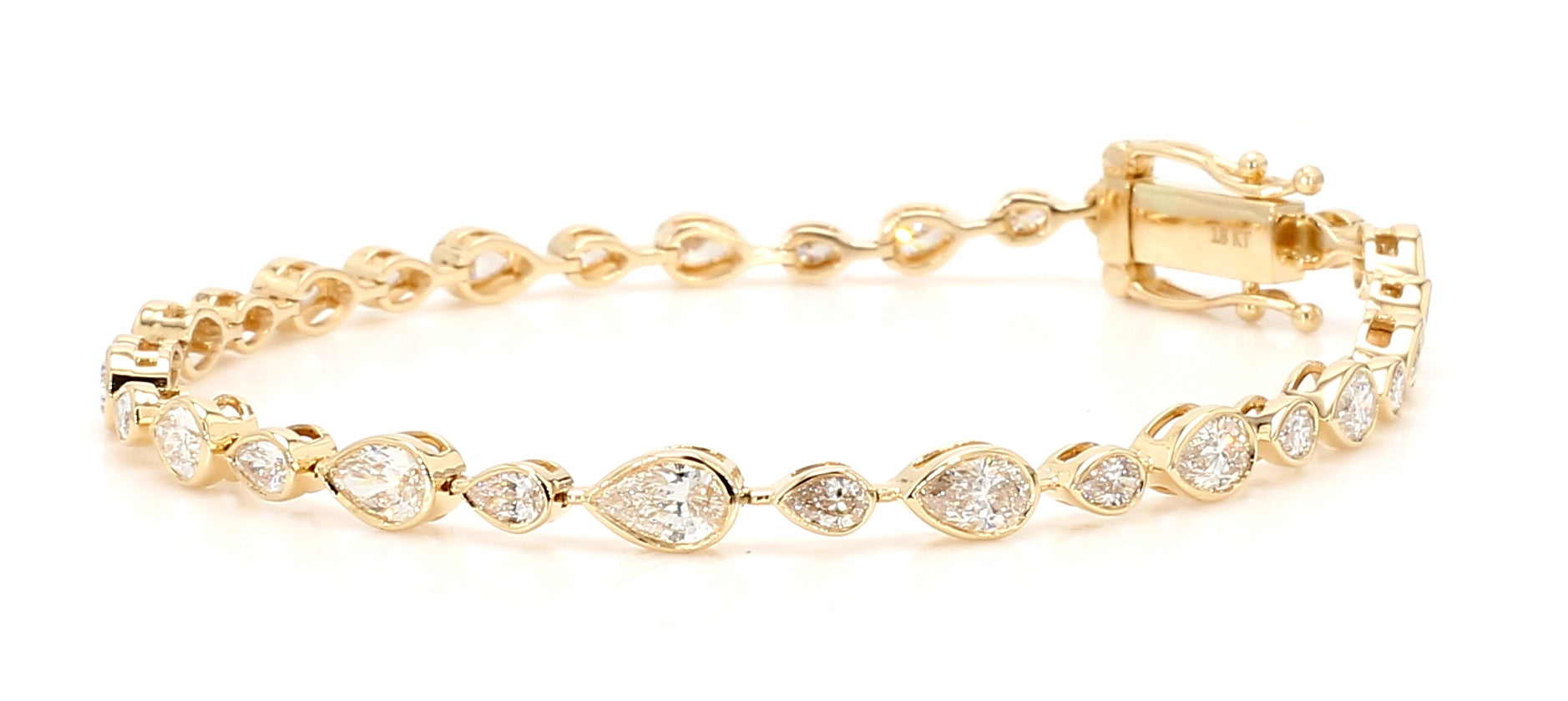 Natural White Pear Diamond Bracelet