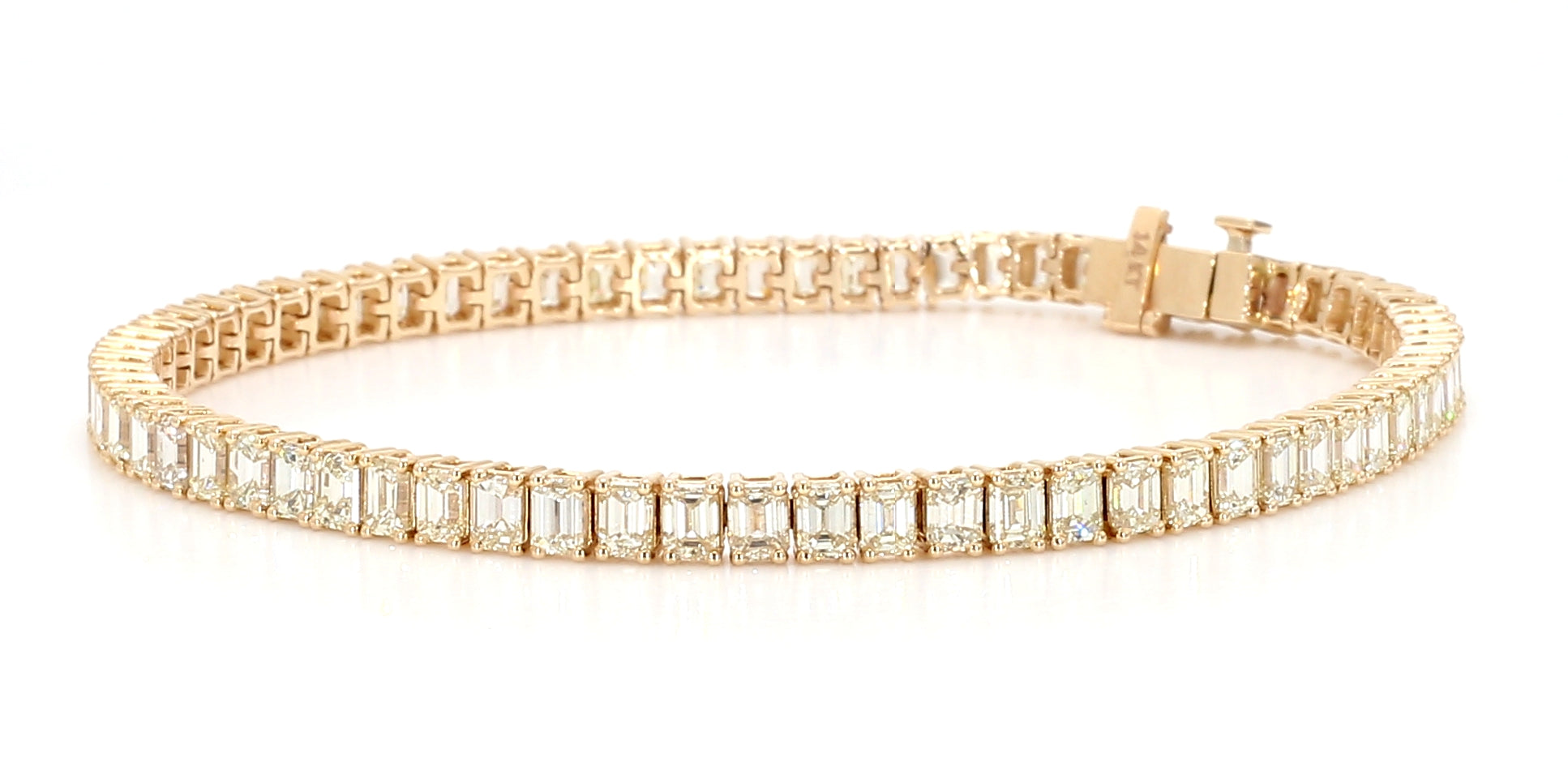 Natural White Emerald Diamond Bracelet