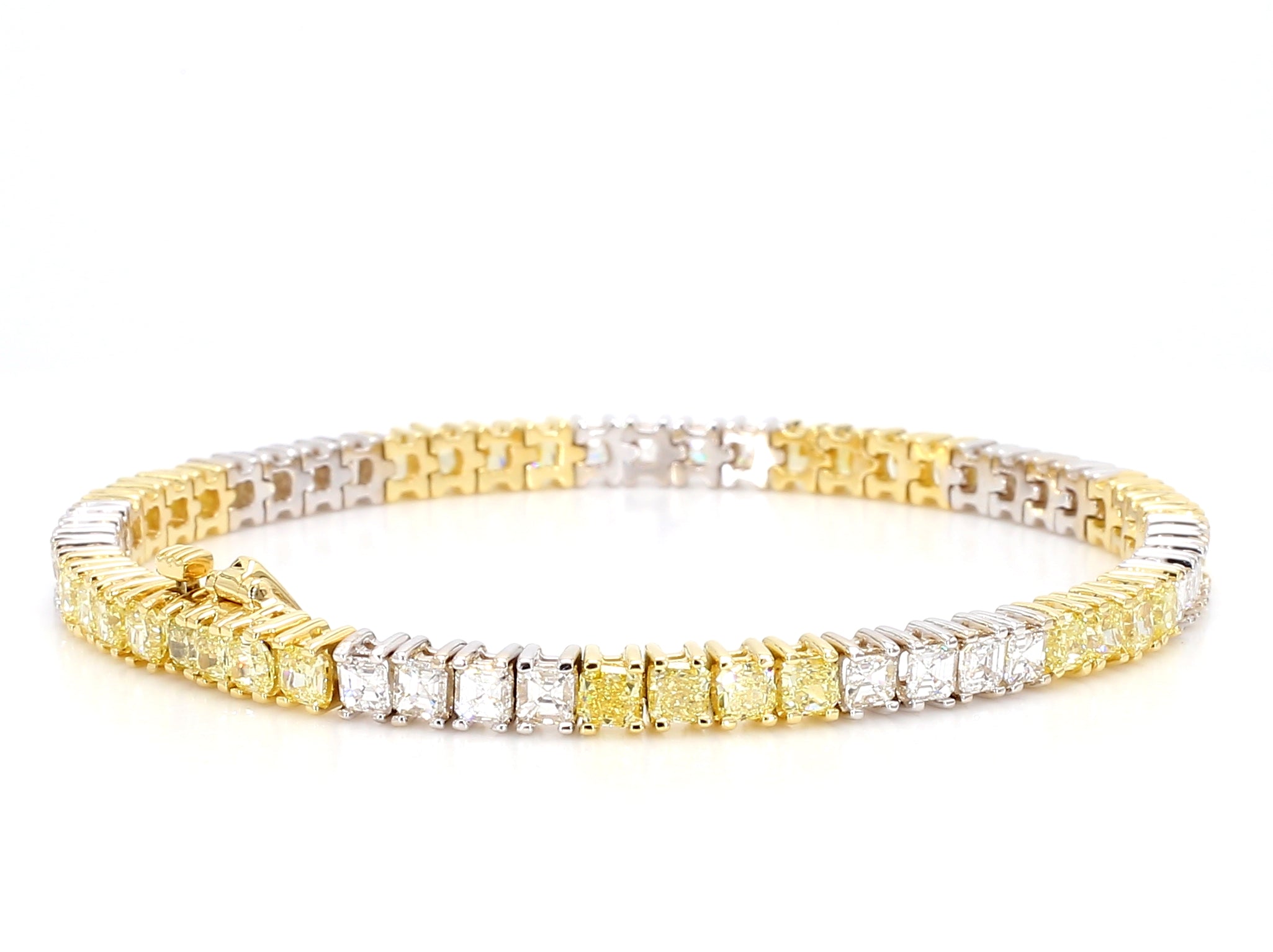 Natural Yellow Radiant Diamond Bracelet
