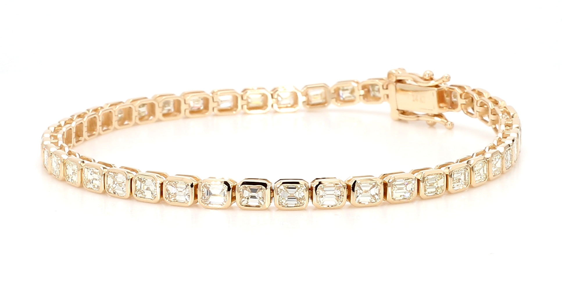 Natural White Emerald Diamond Bracelet