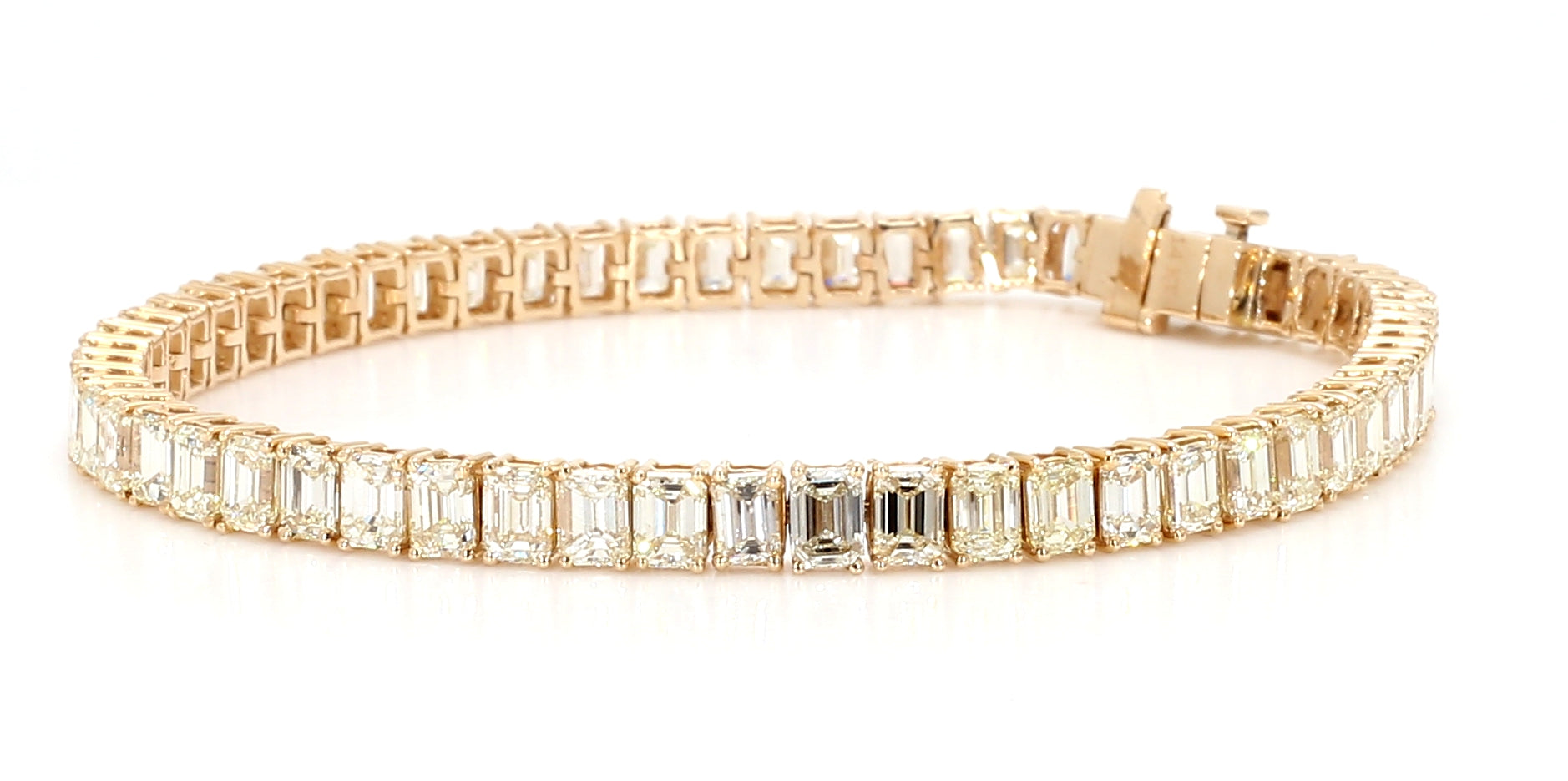Natural White Emerald Diamond Bracelet