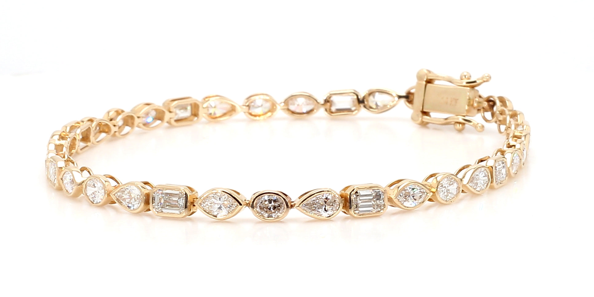 Natural White Emerald Diamond Bracelet