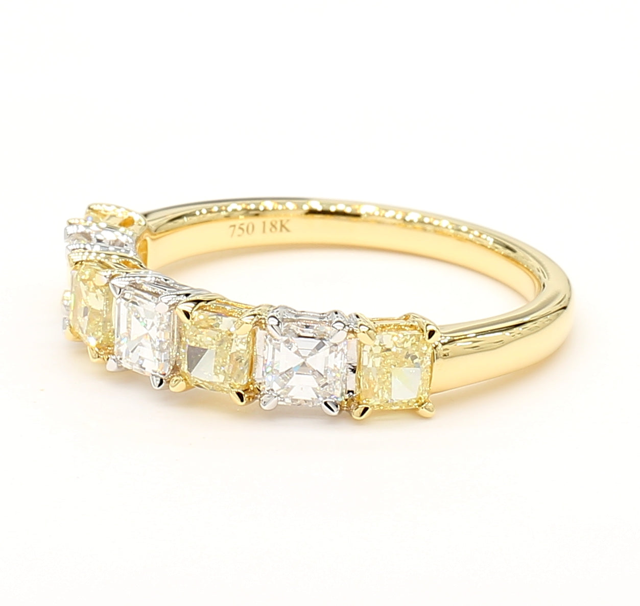 Natural Yellow Cushion Diamond Ring