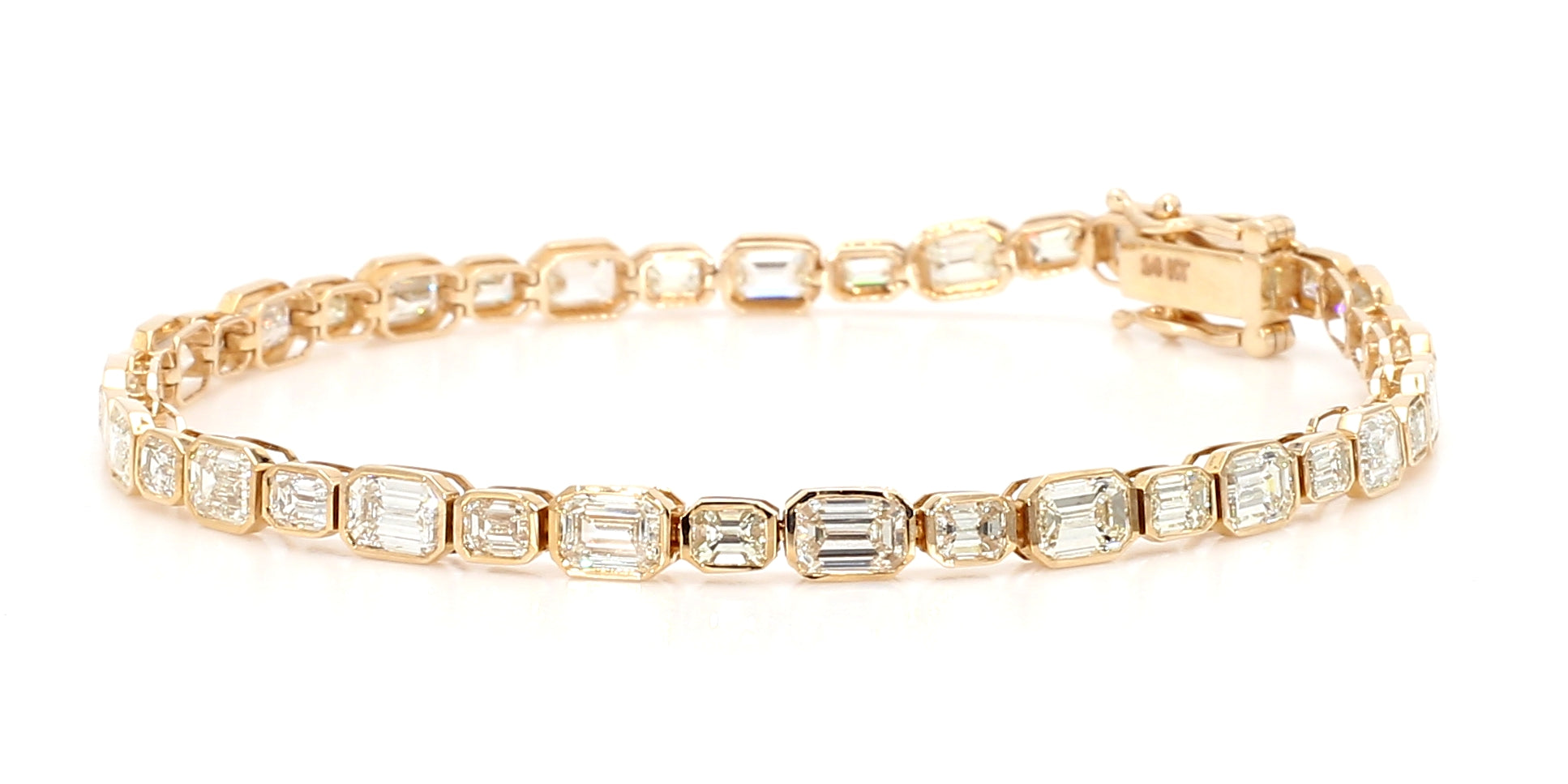 Natural White Emerald Diamond Bracelet