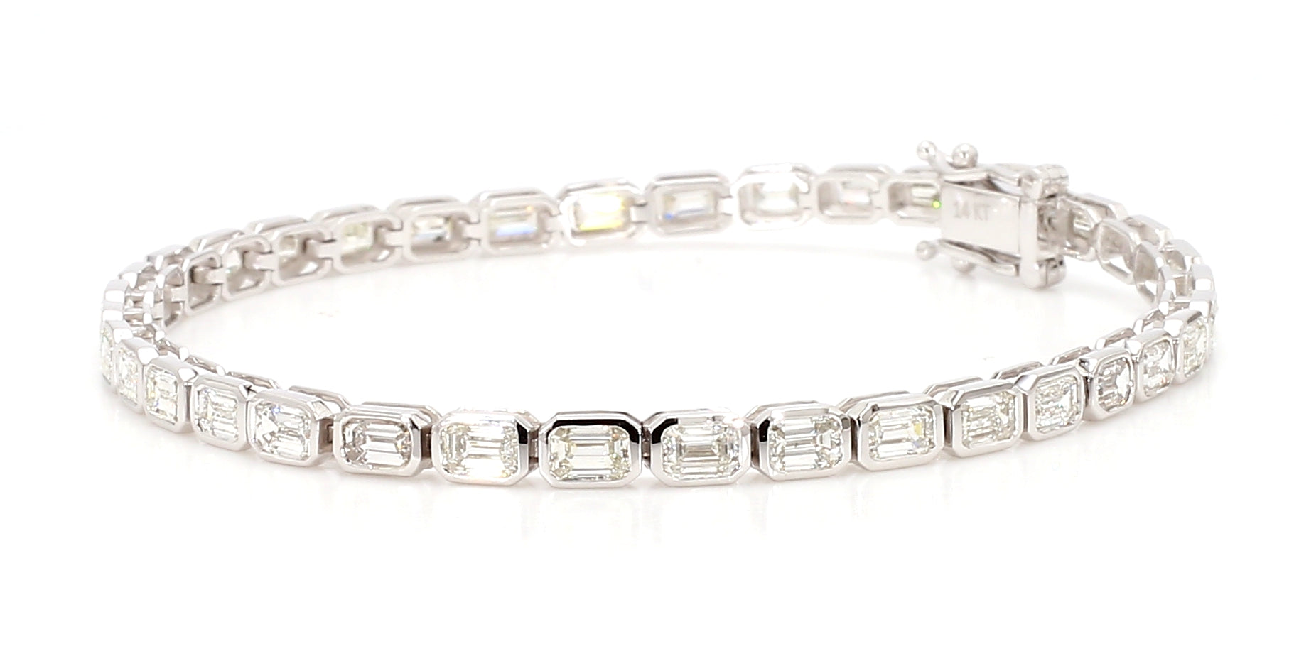 Natural White Emerald Diamond Bracelet