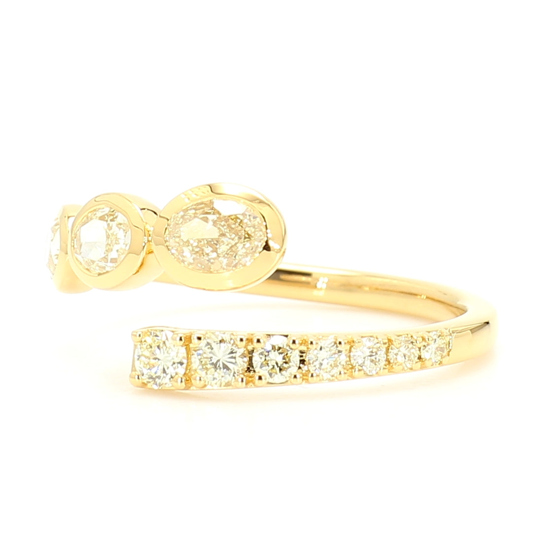 Natural Yellow Oval Diamond Ring