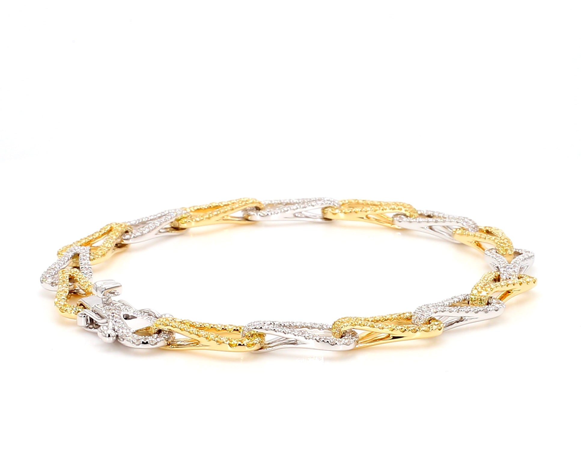 Natural Yellow Round Diamond Bracelet
