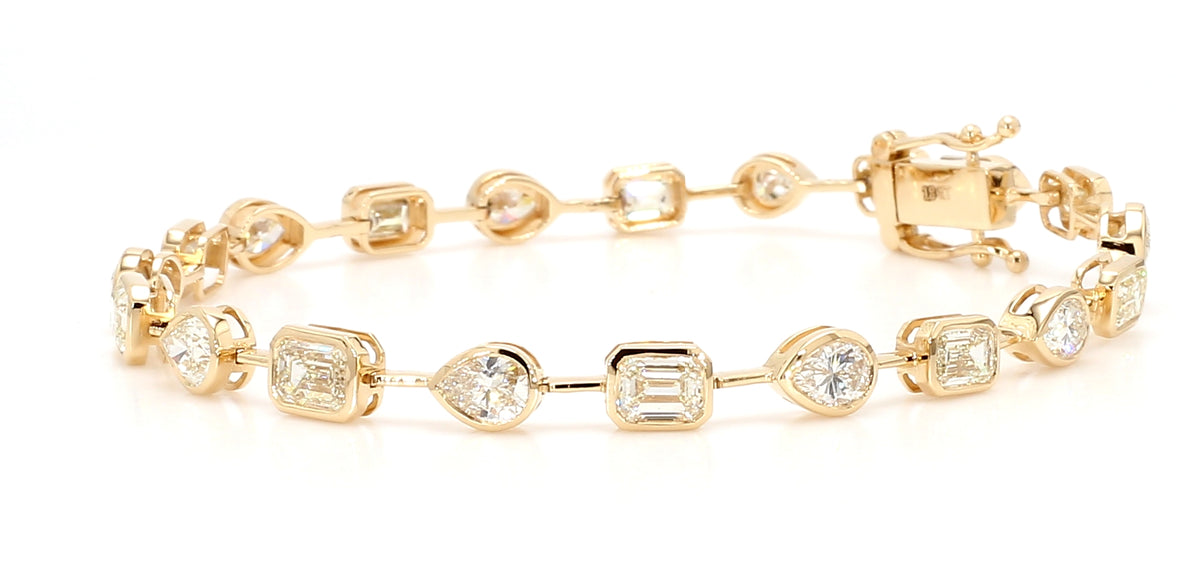 Natural White Emerald Diamond Bracelet