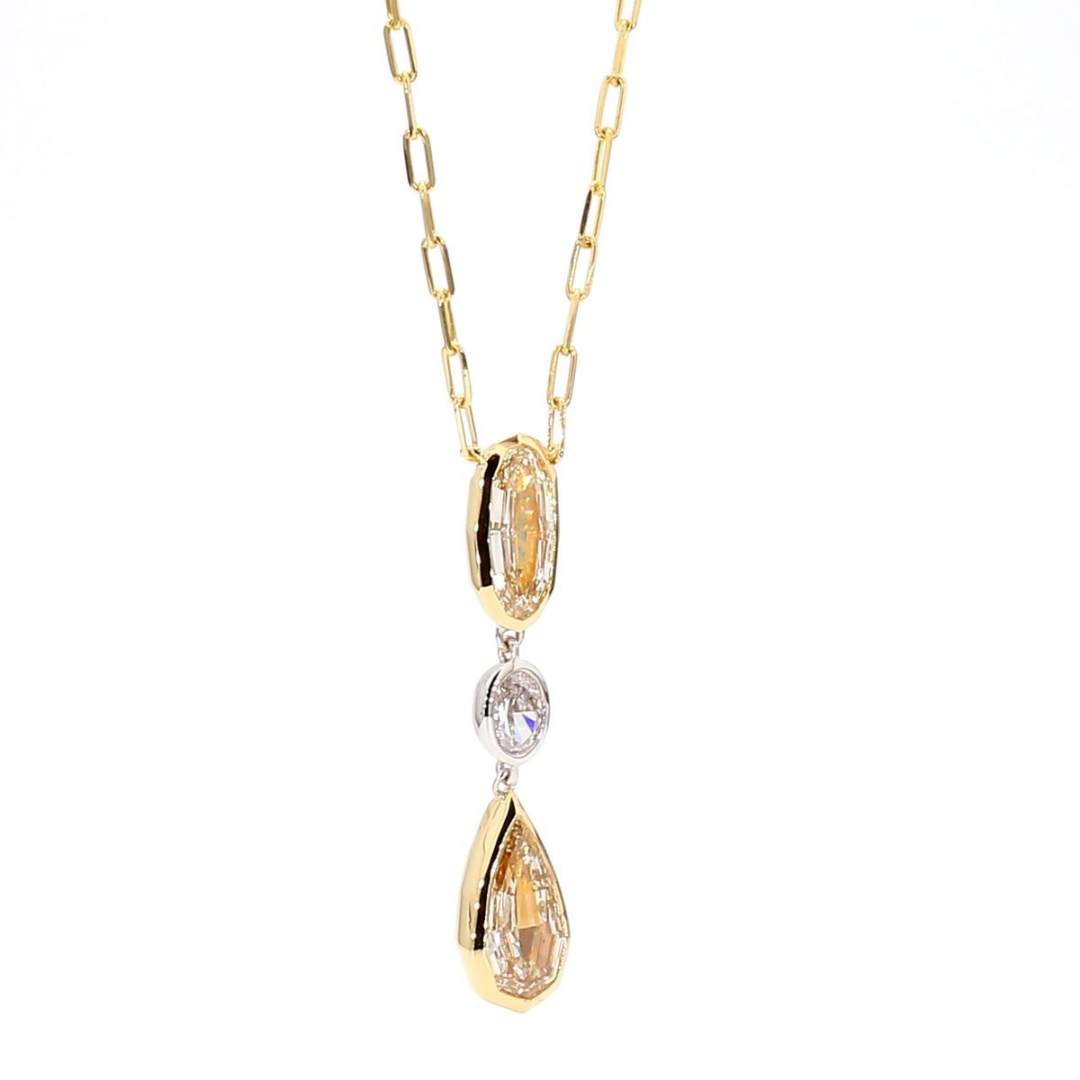Natural White Kite Diamond Necklace | GIA Certified