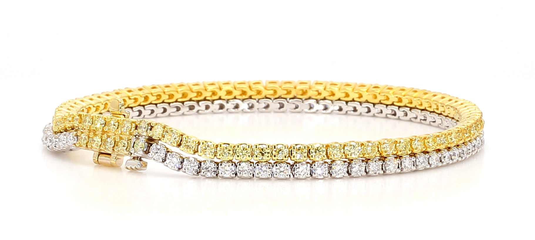 Natural Yellow Round Diamond Bracelet