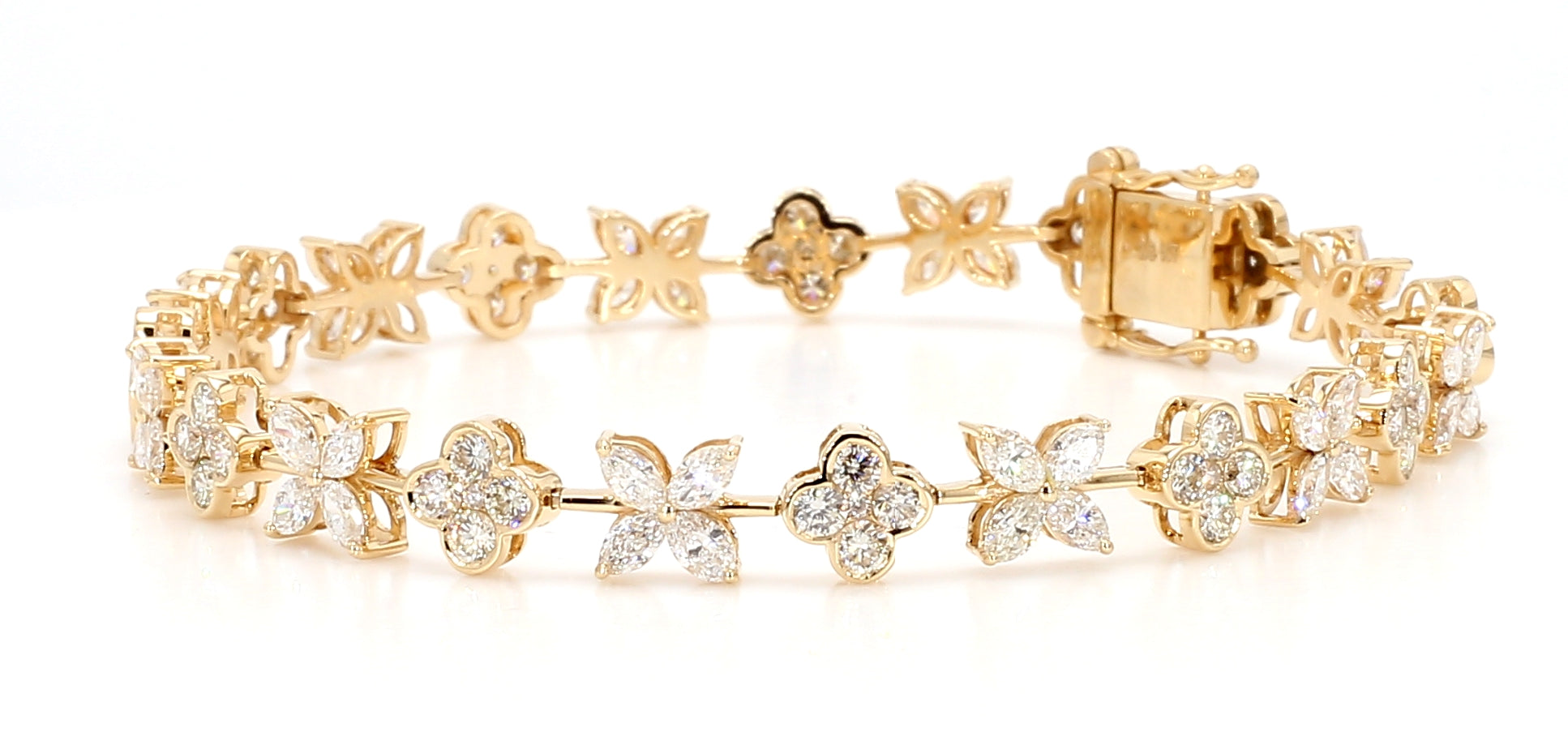 Natural White Marquise Diamond Bracelet