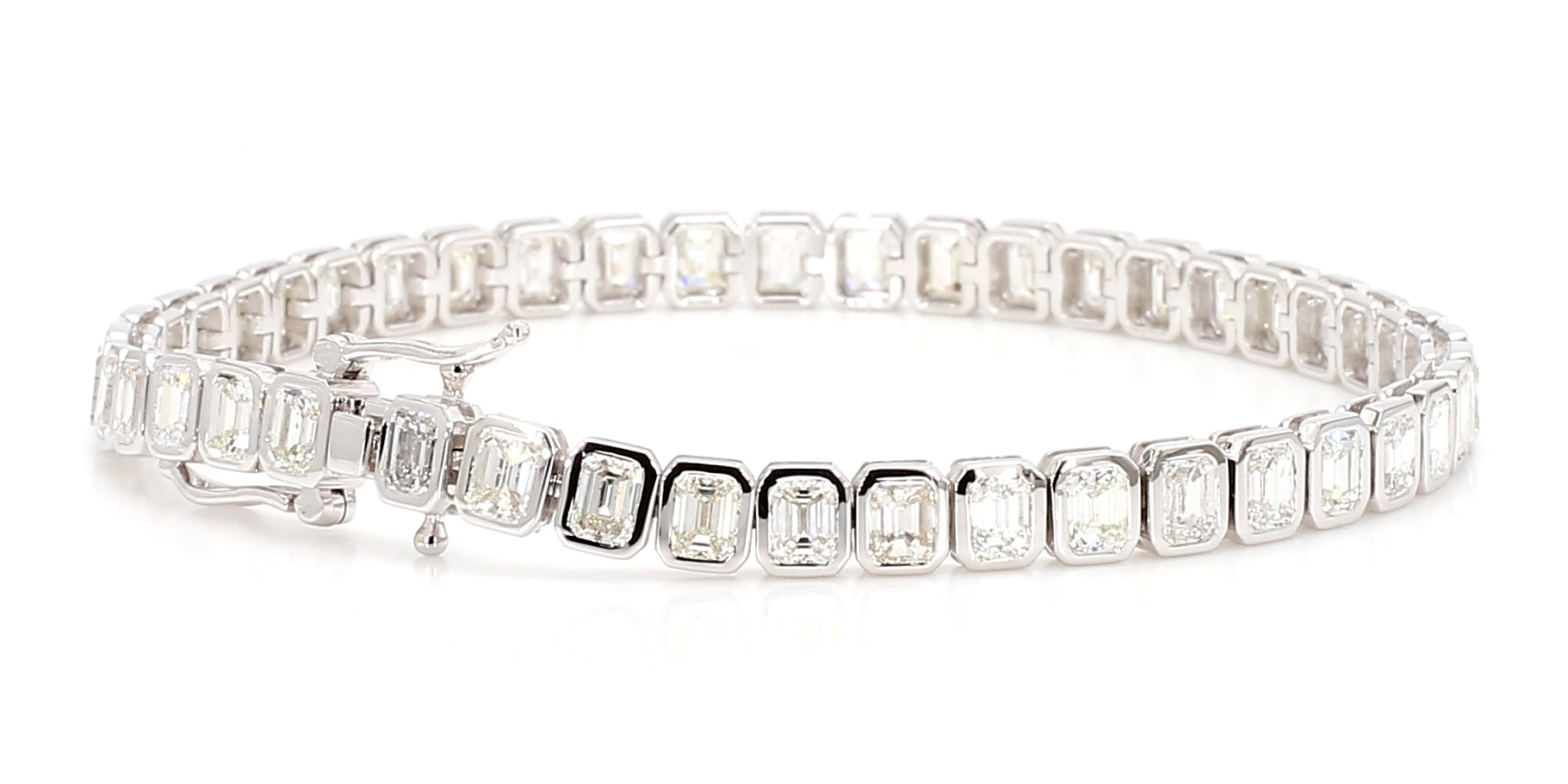 Natural White Emerald Diamond Bracelet