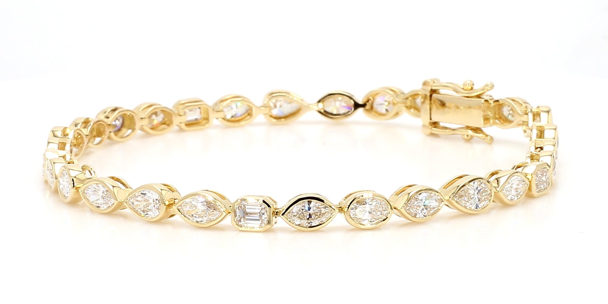 Natural White Oval Diamond Bracelet