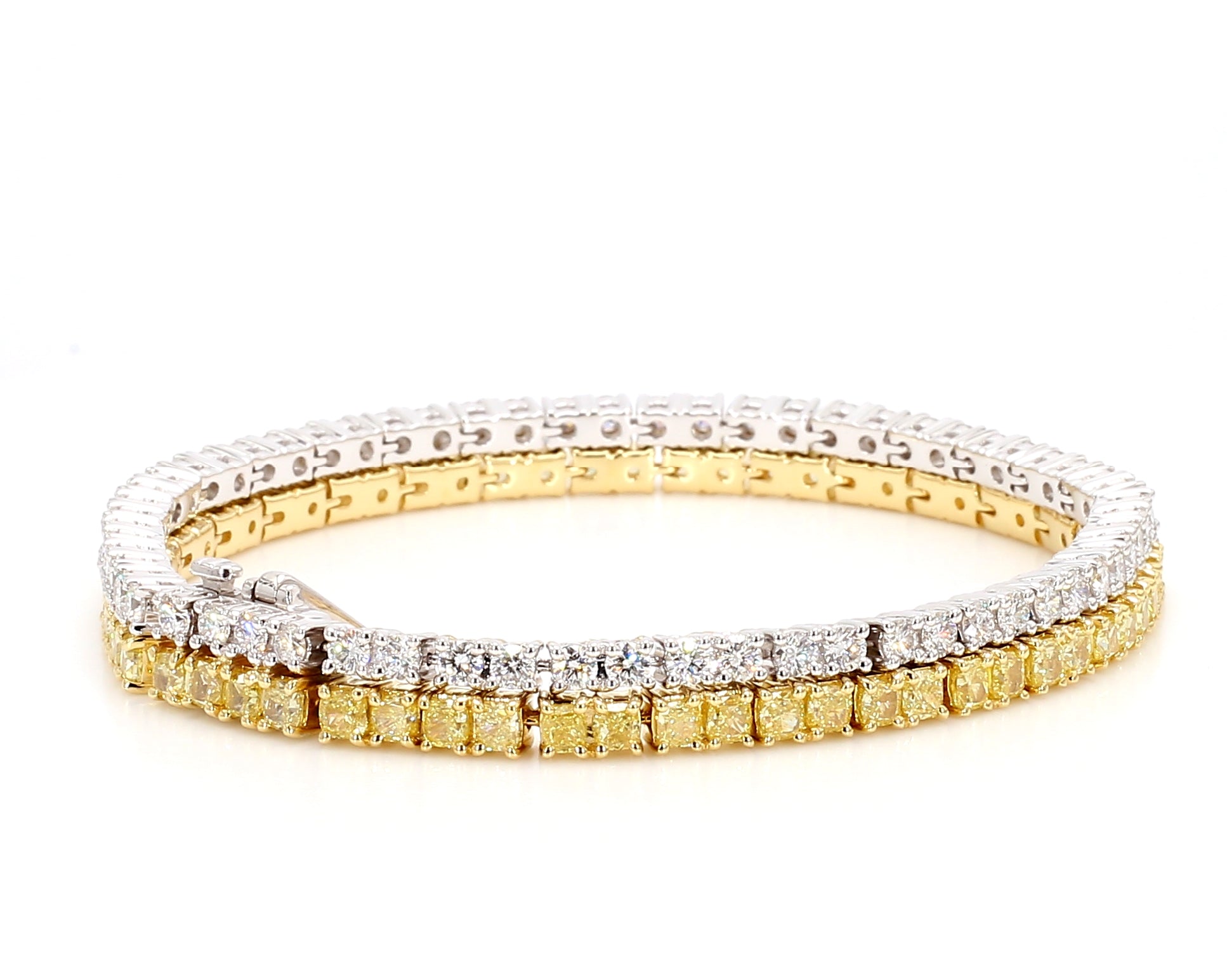 Natural Yellow Cushion Diamond Bracelet