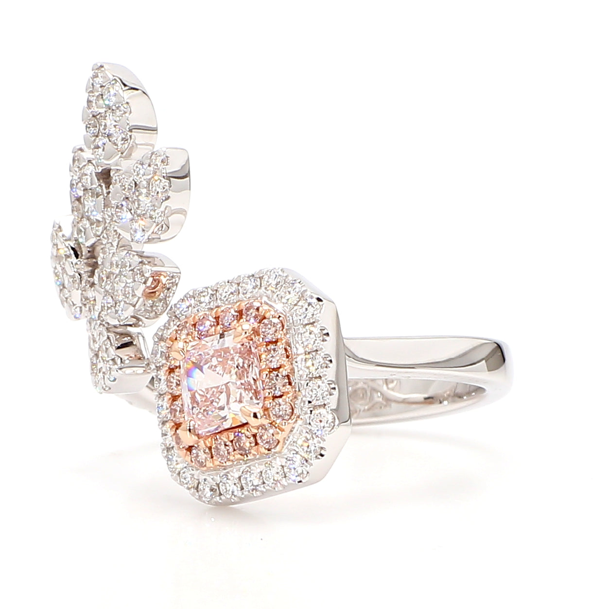 Natural Pink Radiant Diamond Ring | GIA Certified