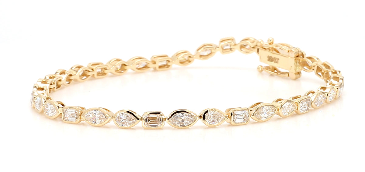 Natural White Marquise Diamond Bracelet