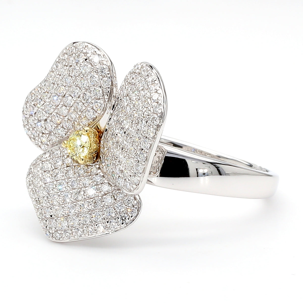 Natural Yellow Round Diamond Ring