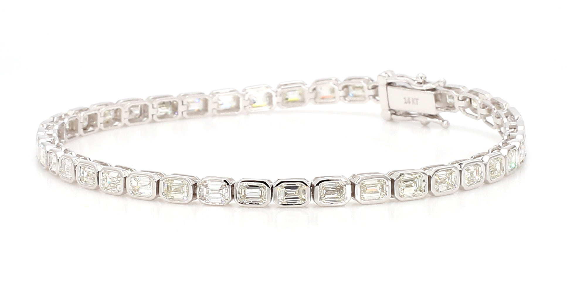Natural White Emerald Diamond Bracelet