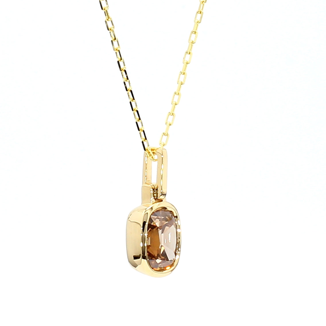 Natural Orange Diamond Pendant Gia Certified