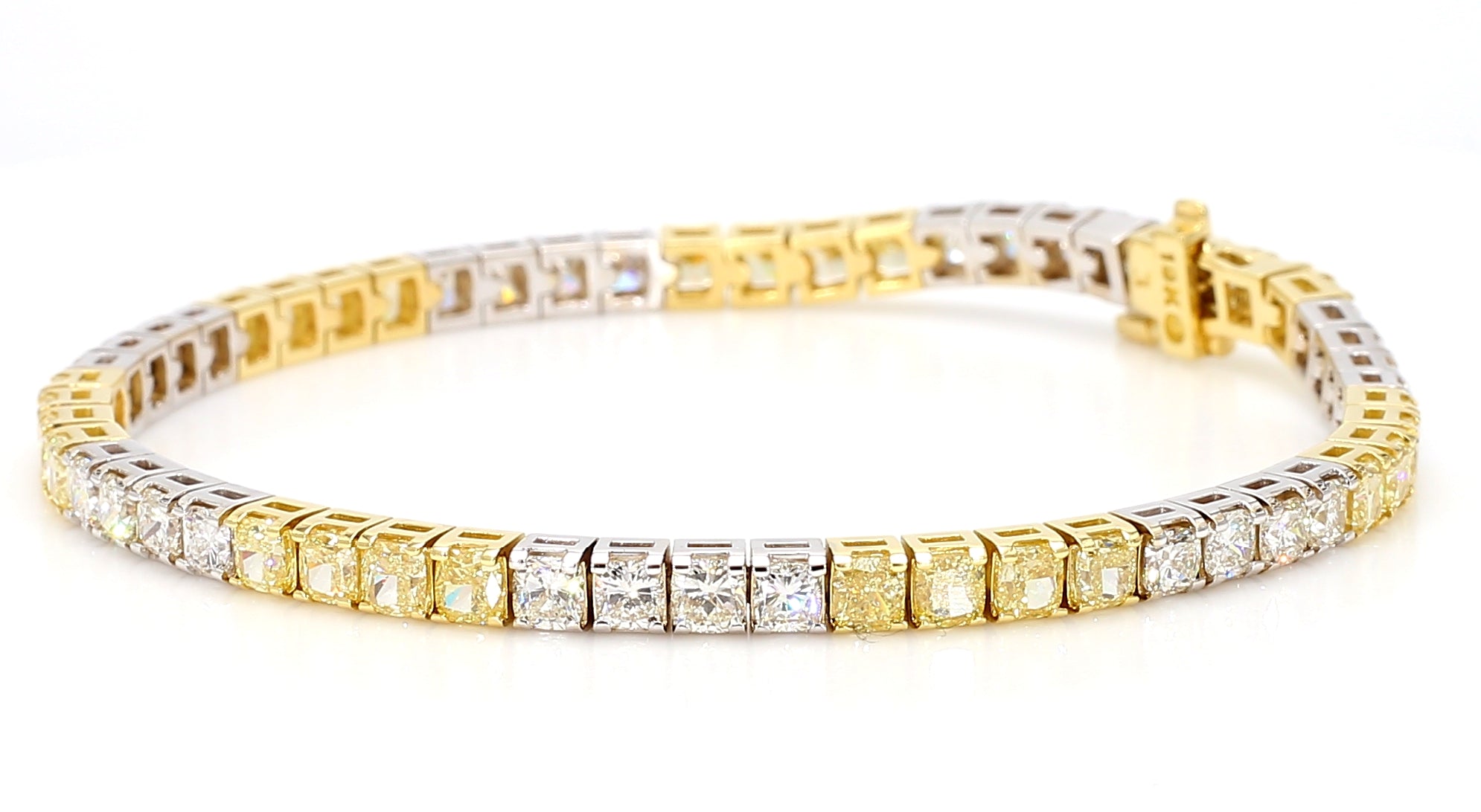 Natural Yellow Cushion Diamond Bracelet