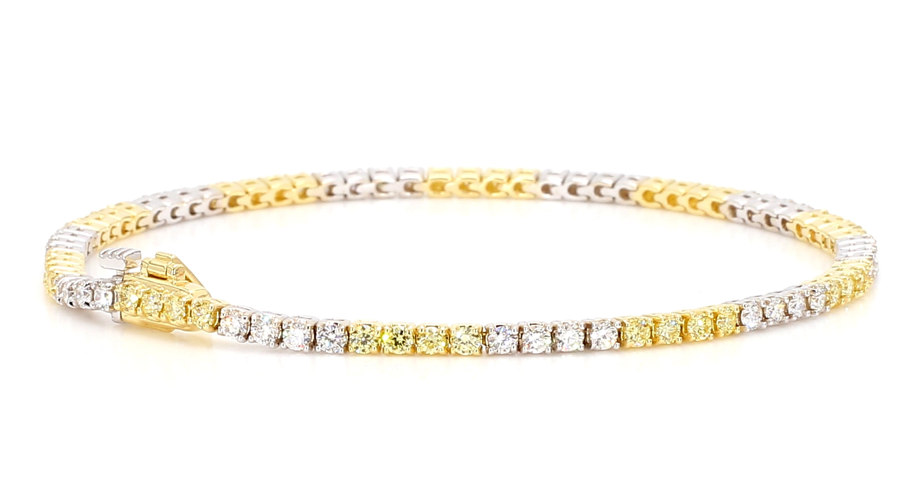 Natural Yellow Round Diamond Bracelet