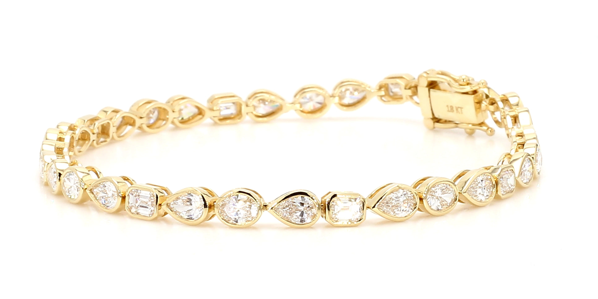 Natural White Emerald Diamond Bracelet