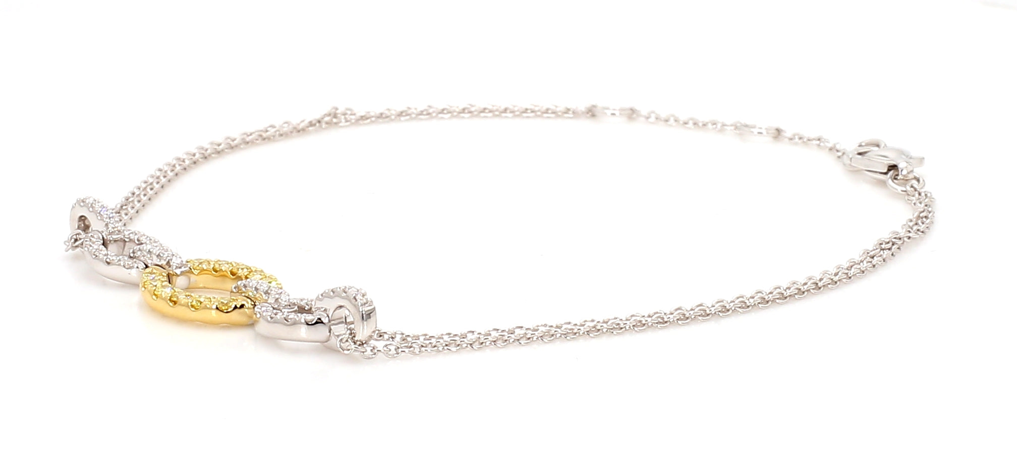 Natural Yellow Round Diamond Bracelet