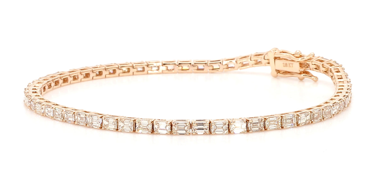 Natural White Emerald Diamond Bracelet