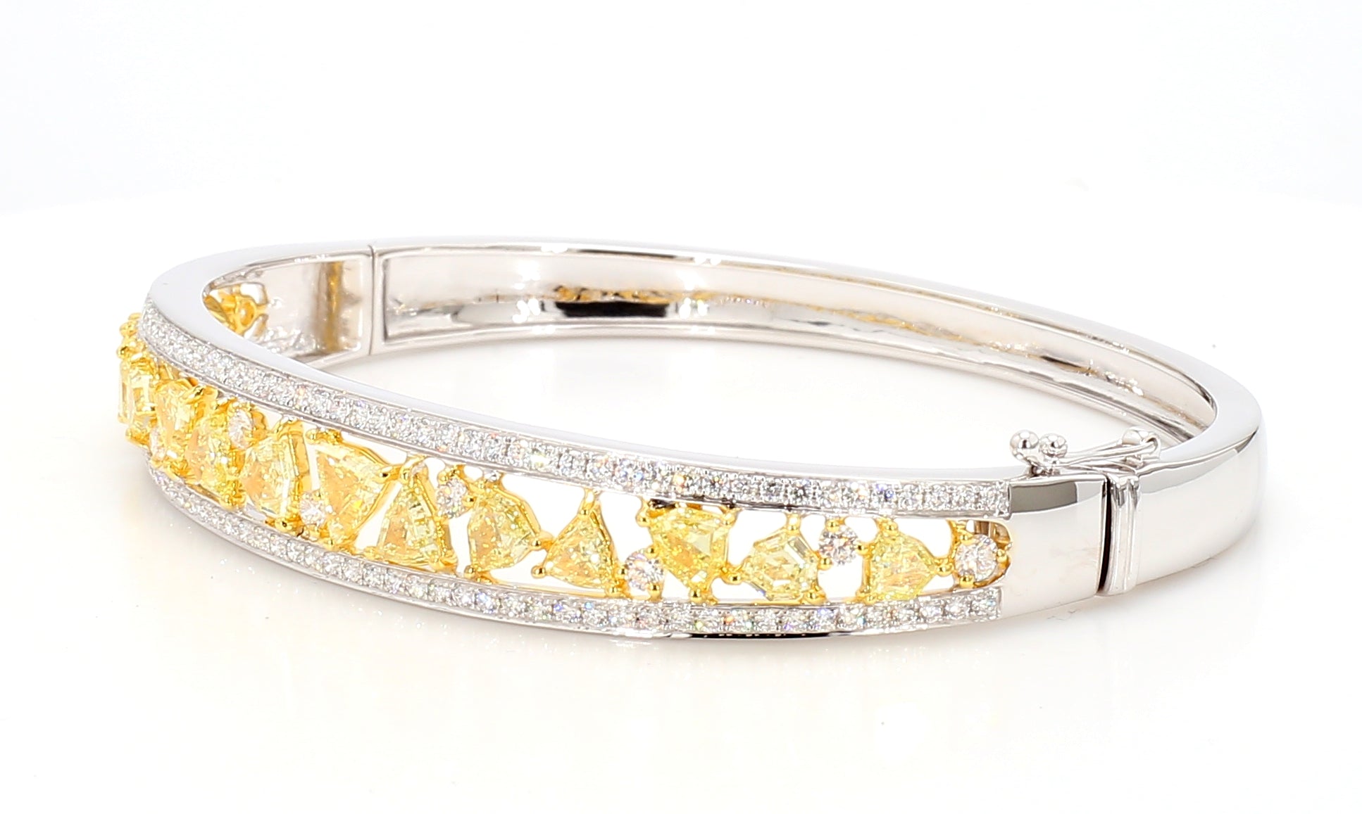 Natural Yellow Trillion Diamond Bracelet