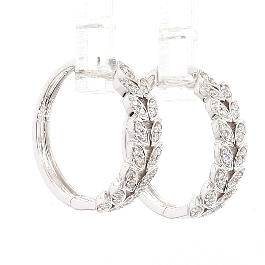 Natural White Round Diamond Earring