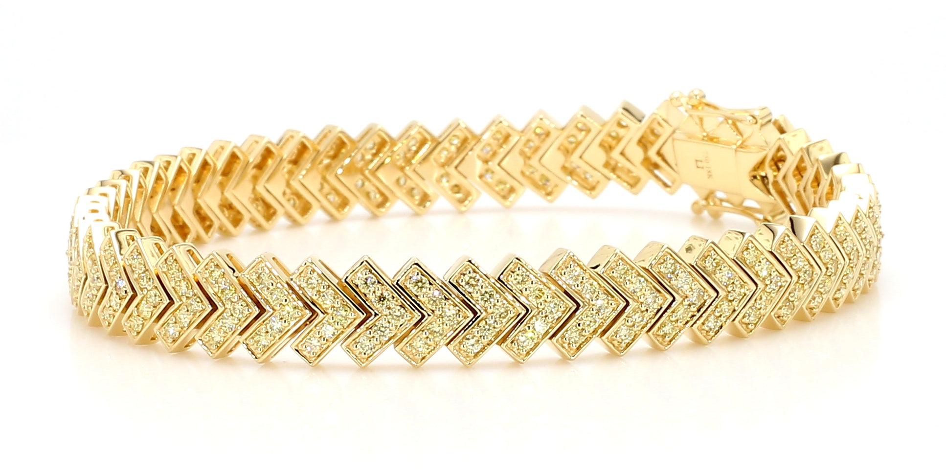Natural Yellow Round Diamond Bracelet