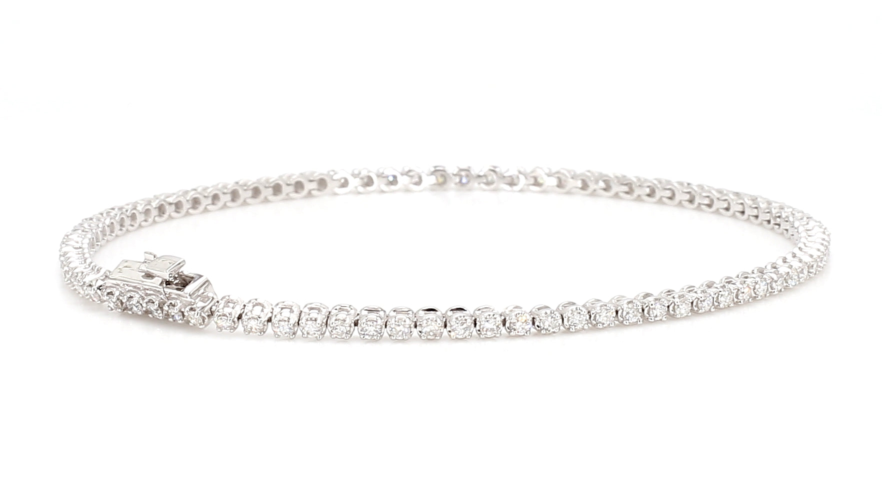 Natural White Round Diamond Bracelet