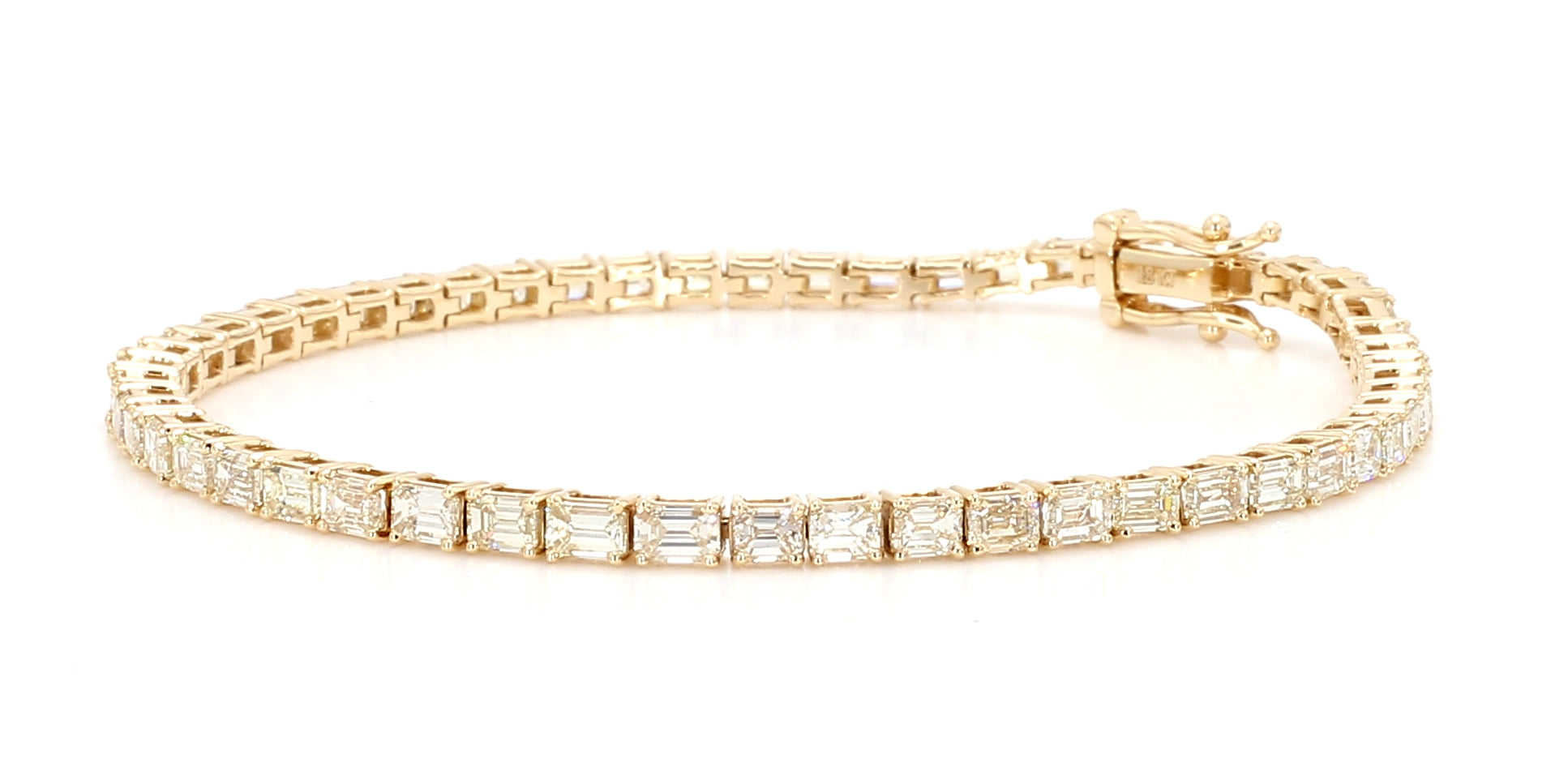 Natural White Emerald Diamond Bracelet