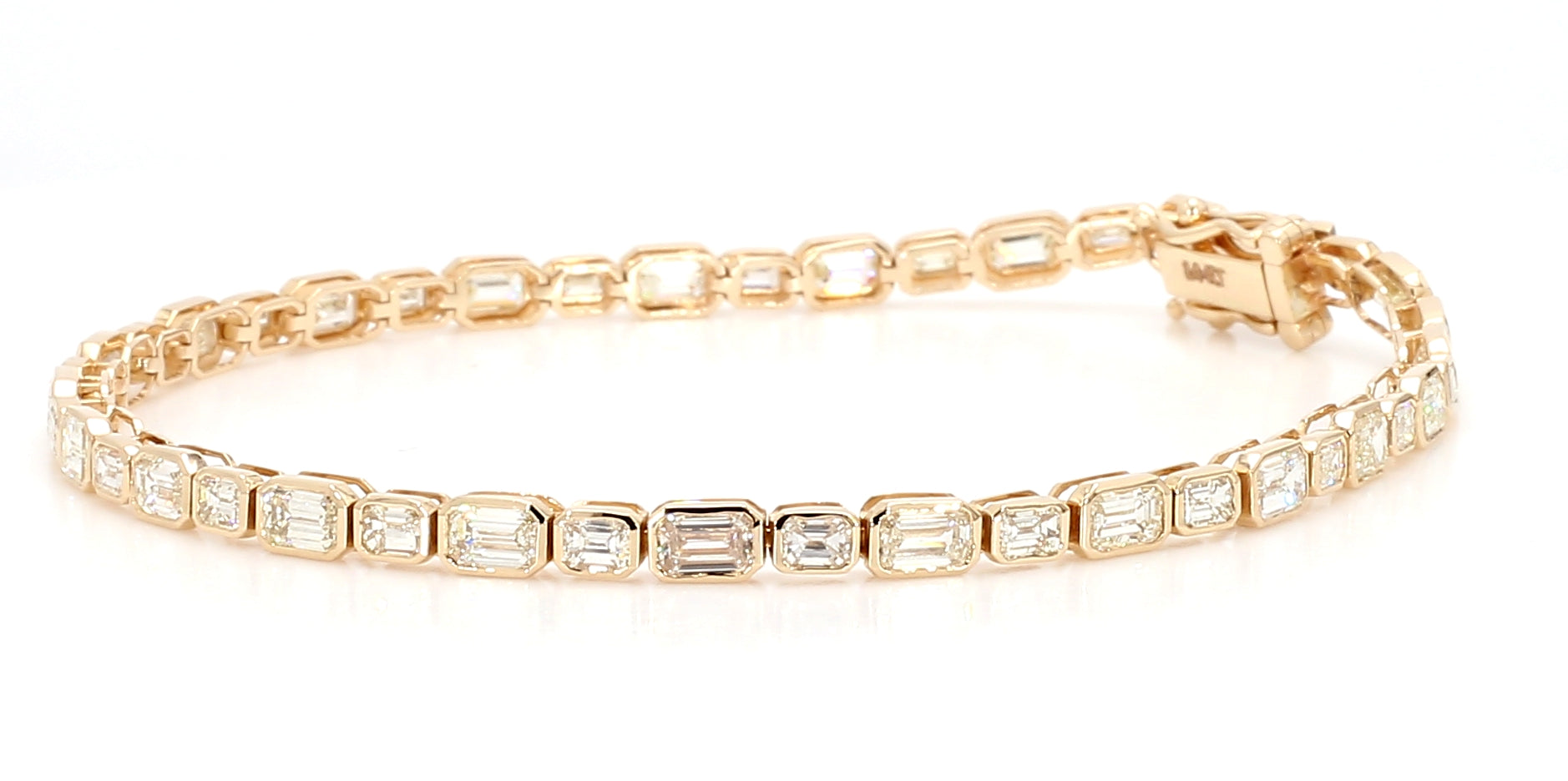 Natural White Emerald Diamond Bracelet