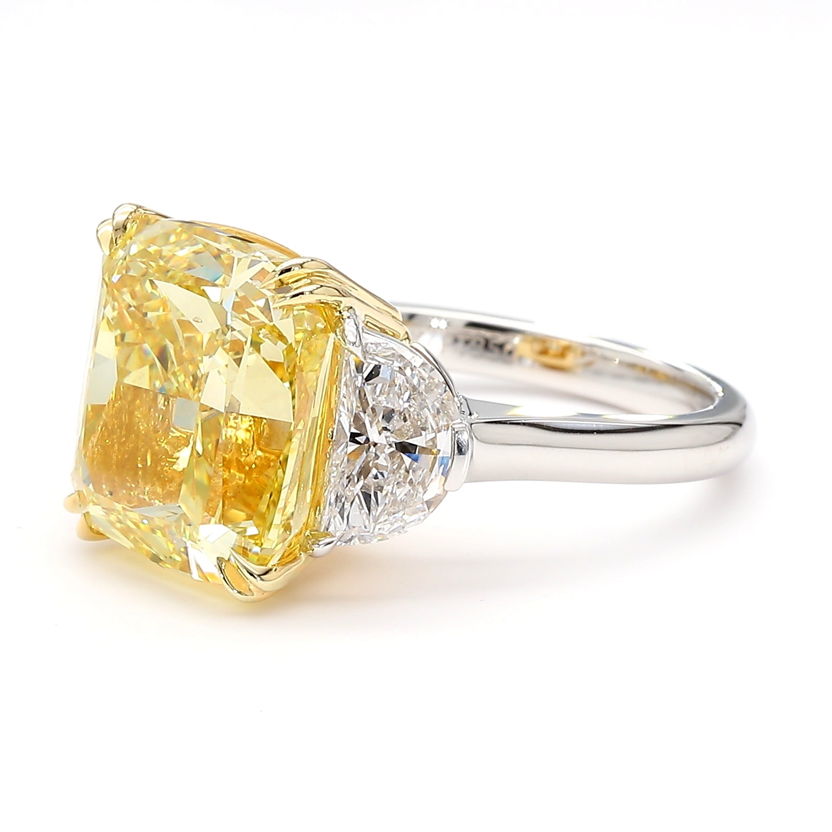 Natural Yellow Cushion Diamond Ring 11.28 CT | GIA CERTIFIED
