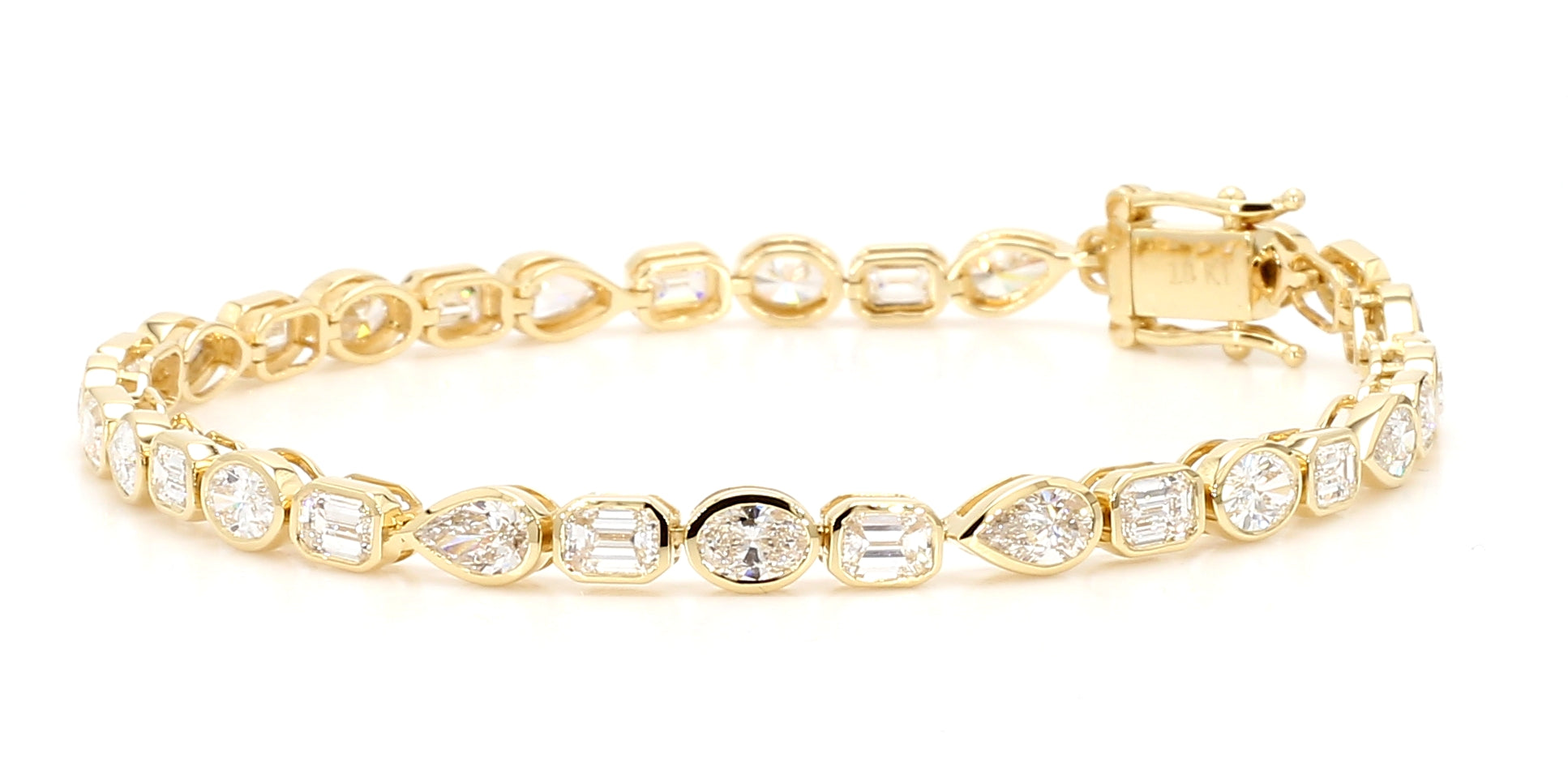 Natural White Pear Diamond Bracelet