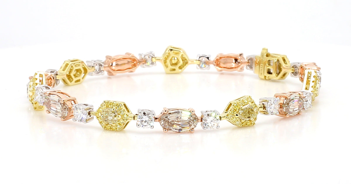 Natural White Oval Diamond Bracelet | GIA Certified