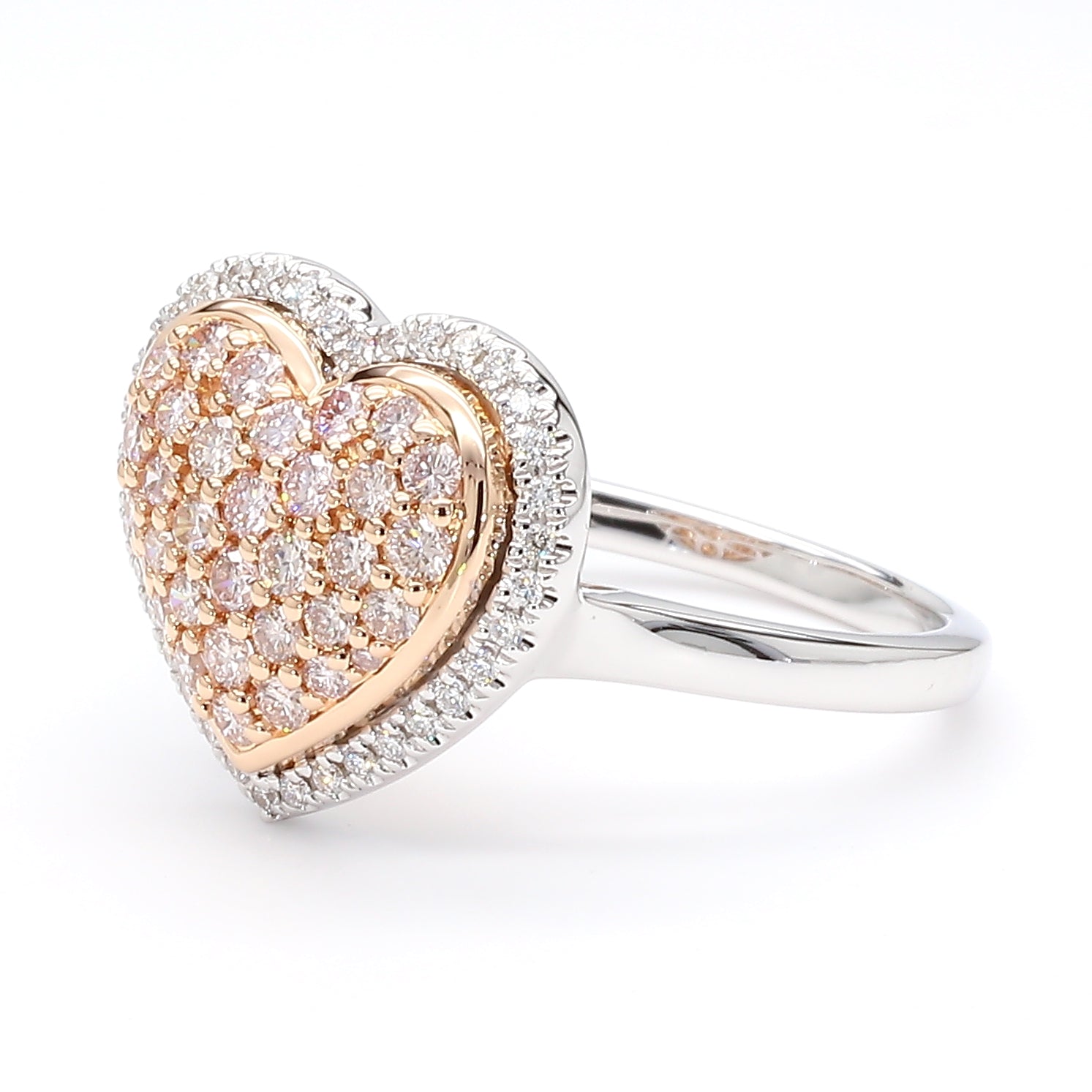 Natural Pink Round Diamond Ring