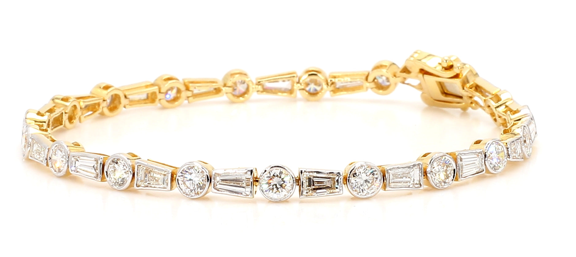 Natural White Baguette Diamond Bracelet