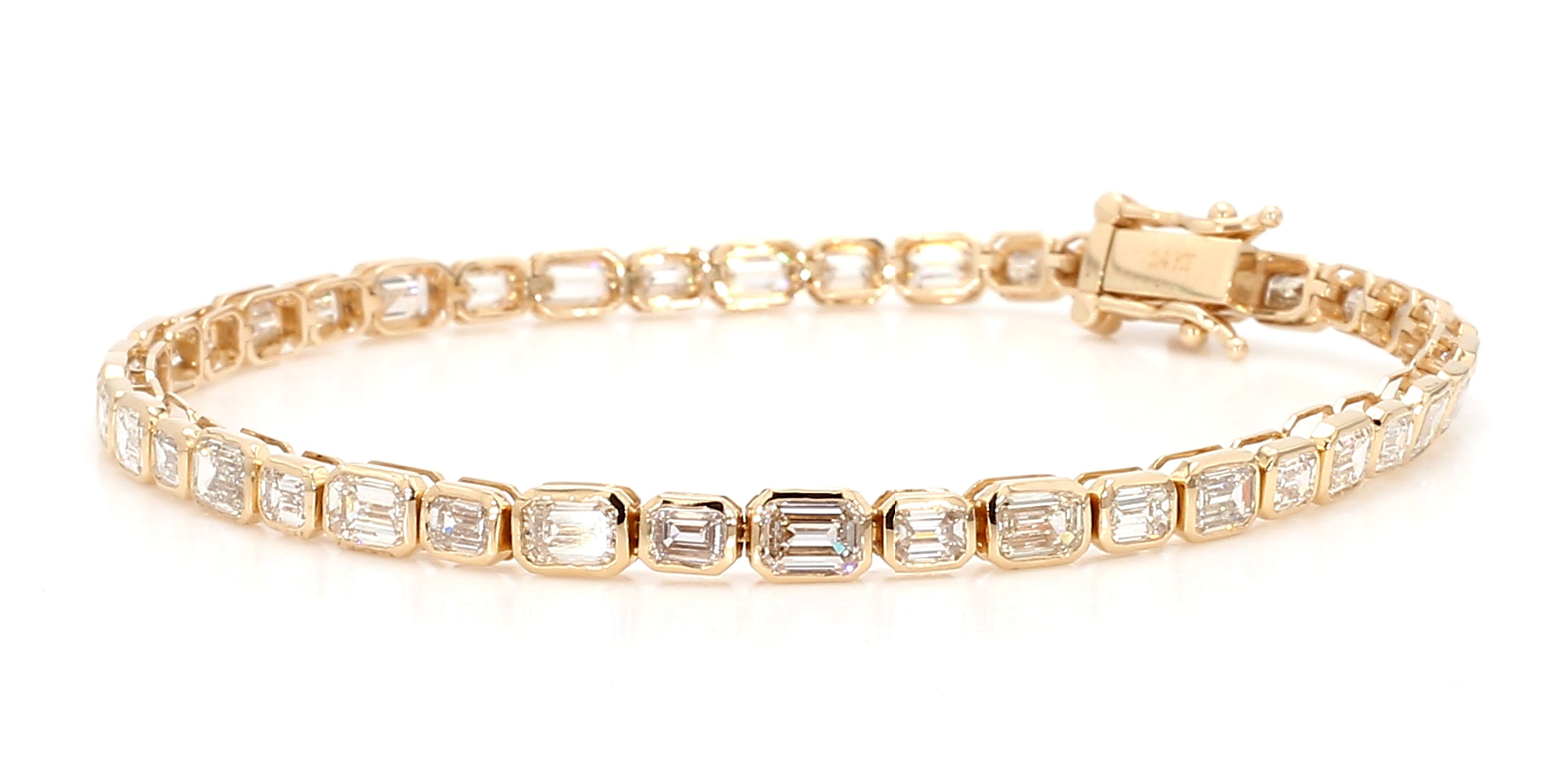 Natural White Emerald Diamond Bracelet
