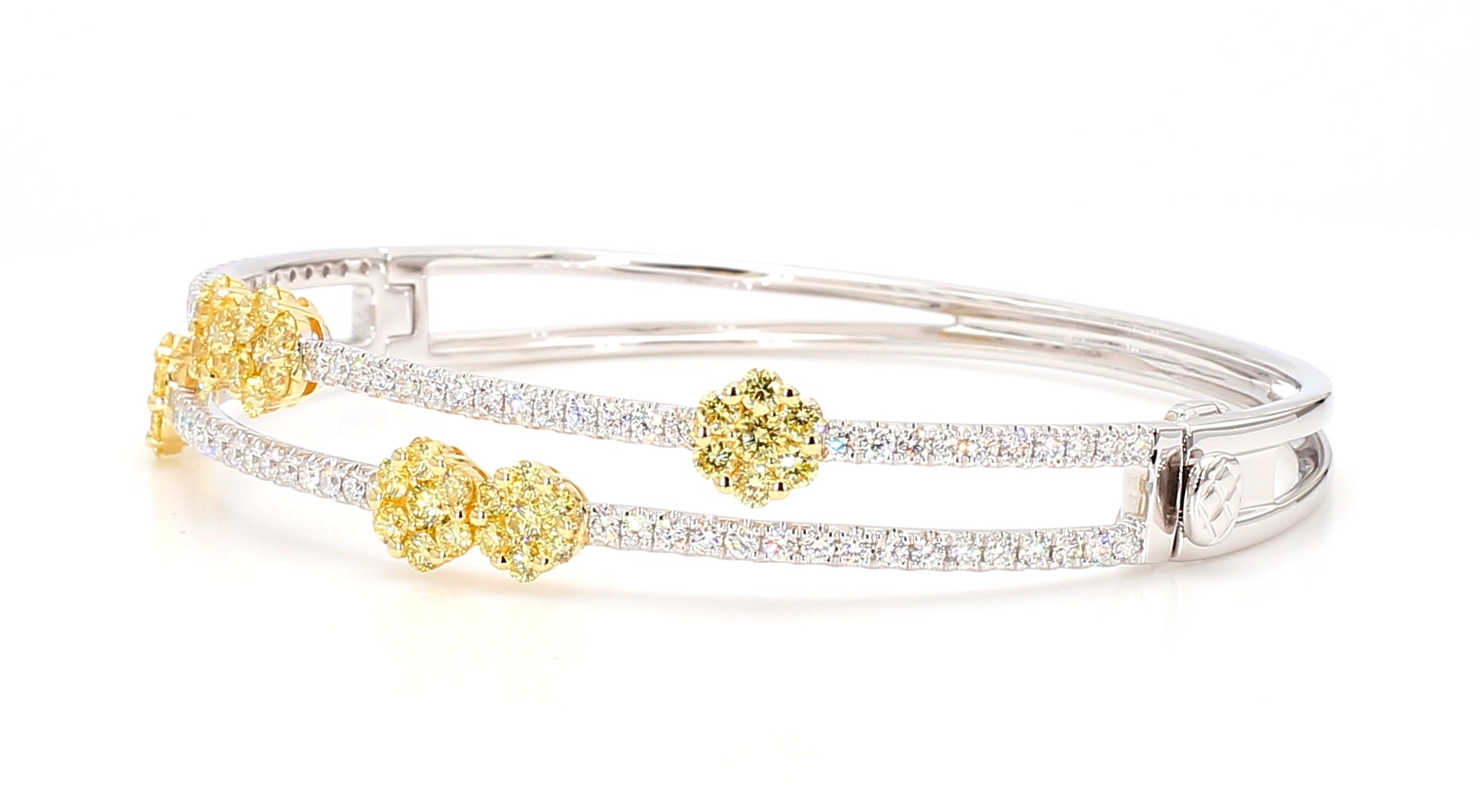 Natural Yellow Round Diamond Bracelet