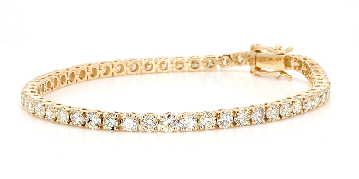 Natural White Round Diamond Bracelet