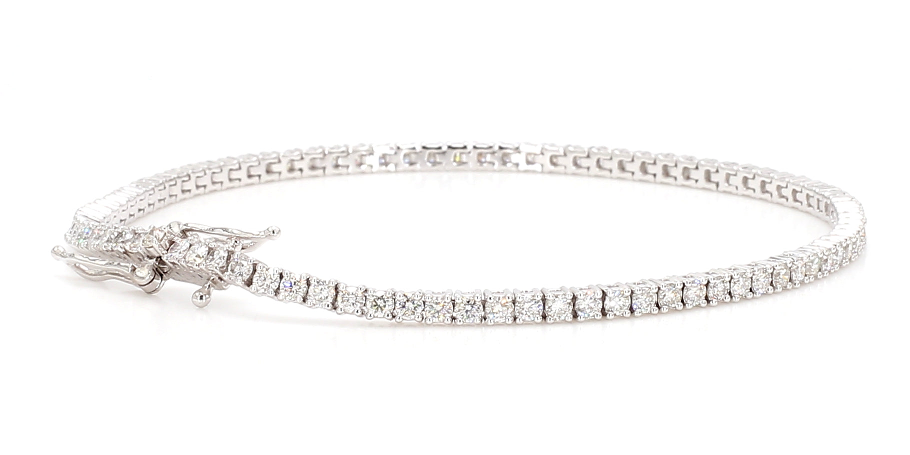 Natural White Round Diamond Bracelet