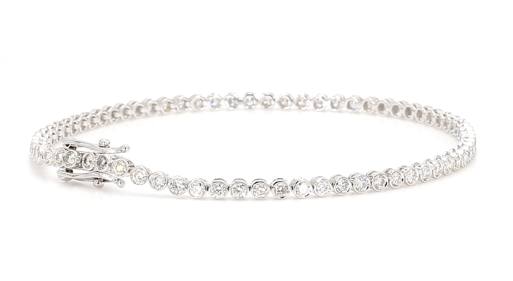 Natural White Round Diamond Bracelet