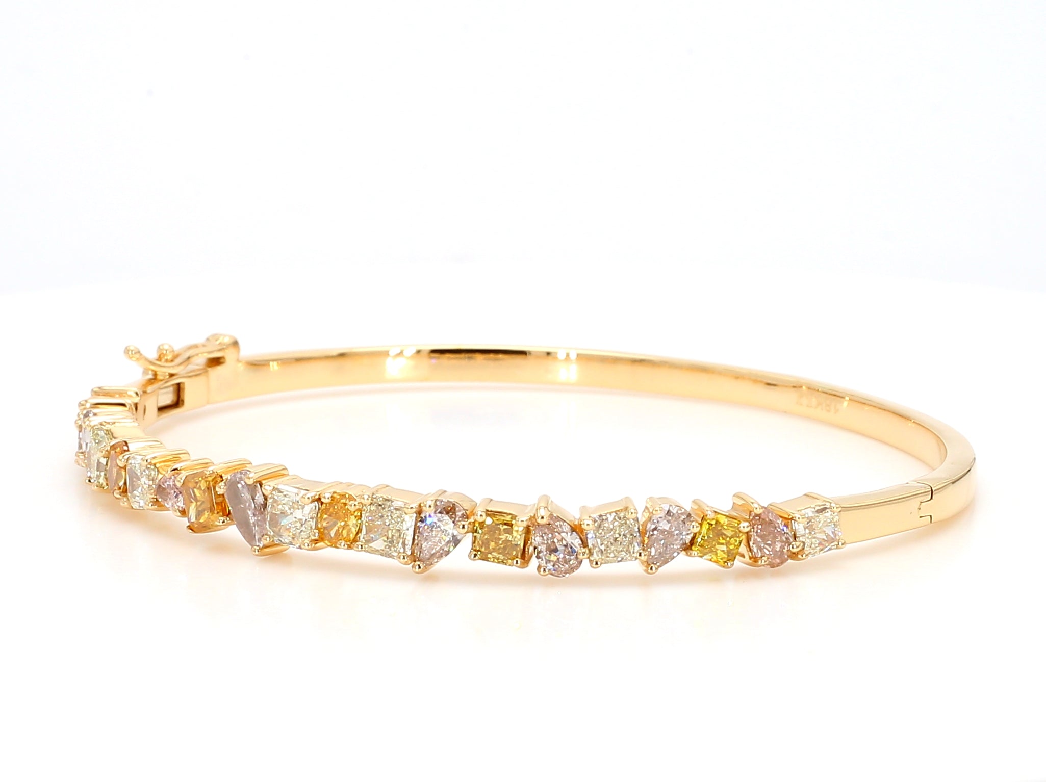 Natural Pink Pear Diamond Bracelet