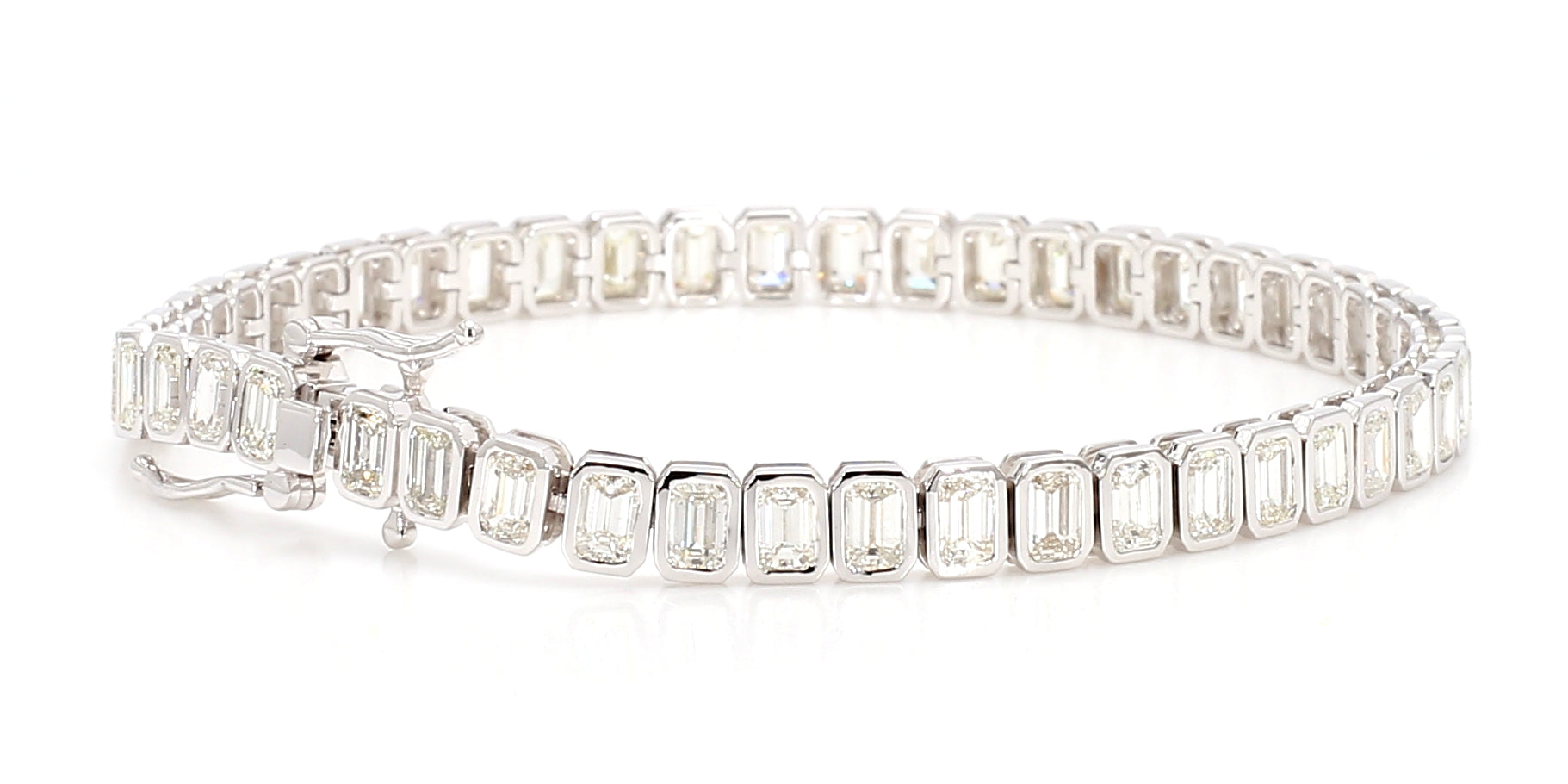 Natural White Emerald Diamond Bracelet