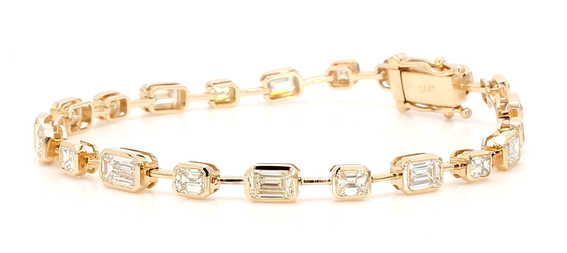 Natural White Emerald Diamond Bracelet